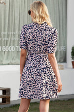 Load image into Gallery viewer, Ditsy Floral Mock Neck Dress
