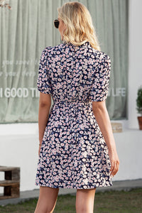 Ditsy Floral Mock Neck Dress