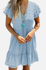 Load image into Gallery viewer, Ruffled Short Sleeves Dress
