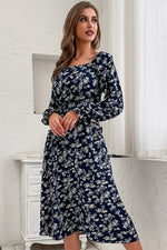 Load image into Gallery viewer, Floral Long Sleeve Midi Dress
