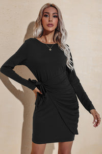 Ruched Tie Dress