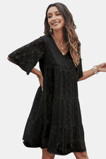 Load image into Gallery viewer, Star Flutter Sleeve Tiered Dress
