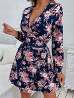 Load image into Gallery viewer, Floral Print Wrap Robe
