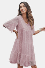 Load image into Gallery viewer, Star Flutter Sleeve Tiered Dress
