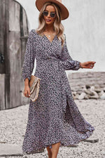 Load image into Gallery viewer, Floral Wrap Tied Swing Maxi Dress
