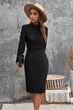 Load image into Gallery viewer, Contrast Lace Bodycon Dress
