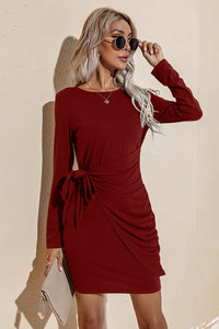 Ruched Tie Dress