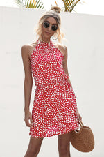 Load image into Gallery viewer, Printed Sleeveless Halter Dress
