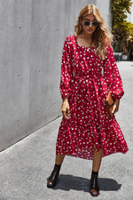 Load image into Gallery viewer, Multicolor Polka Dot Square Neck Dress
