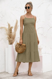 Hammock Backless Tiered Dress