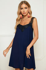 Load image into Gallery viewer, V-Neck Lace Shoulder Dress
