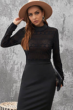 Load image into Gallery viewer, Contrast Lace Bodycon Dress
