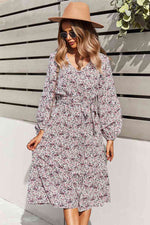 Load image into Gallery viewer, Floral V-Neck Ruffle Swing Dress
