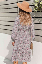 Load image into Gallery viewer, Floral V-Neck Ruffle Swing Dress
