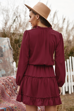 Load image into Gallery viewer, Long Sleeve Ruffle Tiered Dress
