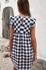 Load image into Gallery viewer, Plaid Ruffle Babydoll Dress
