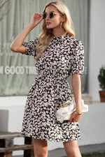 Load image into Gallery viewer, Ditsy Floral Mock Neck Dress
