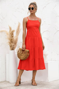 Hammock Backless Tiered Dress