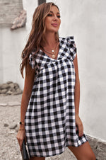 Load image into Gallery viewer, Plaid Ruffle Babydoll Dress
