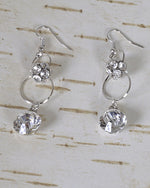 Load image into Gallery viewer, Stone and Crystal Studded Fishhook Drop Earrings id.31483
