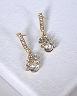 Load image into Gallery viewer, Crystal and Stone Drop Earrings
