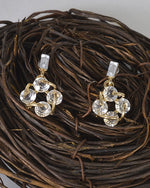 Load image into Gallery viewer, Interlinked Crystal Studded Drop Earrings
