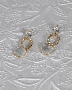 Crystal and Rhinestone Embellished Drop Earrings