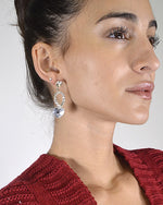 Load image into Gallery viewer, Crystal and Rhinestone Embellished Drop Earrings
