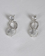 Load image into Gallery viewer, Crystal and Rhinestone Embellished Drop Earrings
