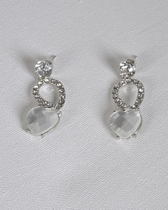 Crystal and Rhinestone Embellished Drop Earrings