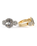 Load image into Gallery viewer, Crystal and Stone Studded Adjustable Ring
