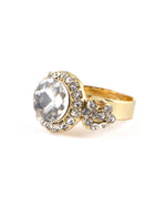 Load image into Gallery viewer, Crystal and Stone Studded Adjustable Ring
