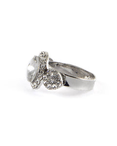 Crystal and Stone Studded Adjustable Ring