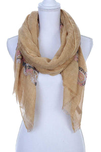 Sheer Embroidered Scarf