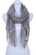 Load image into Gallery viewer, Sheer Embroidered Scarf
