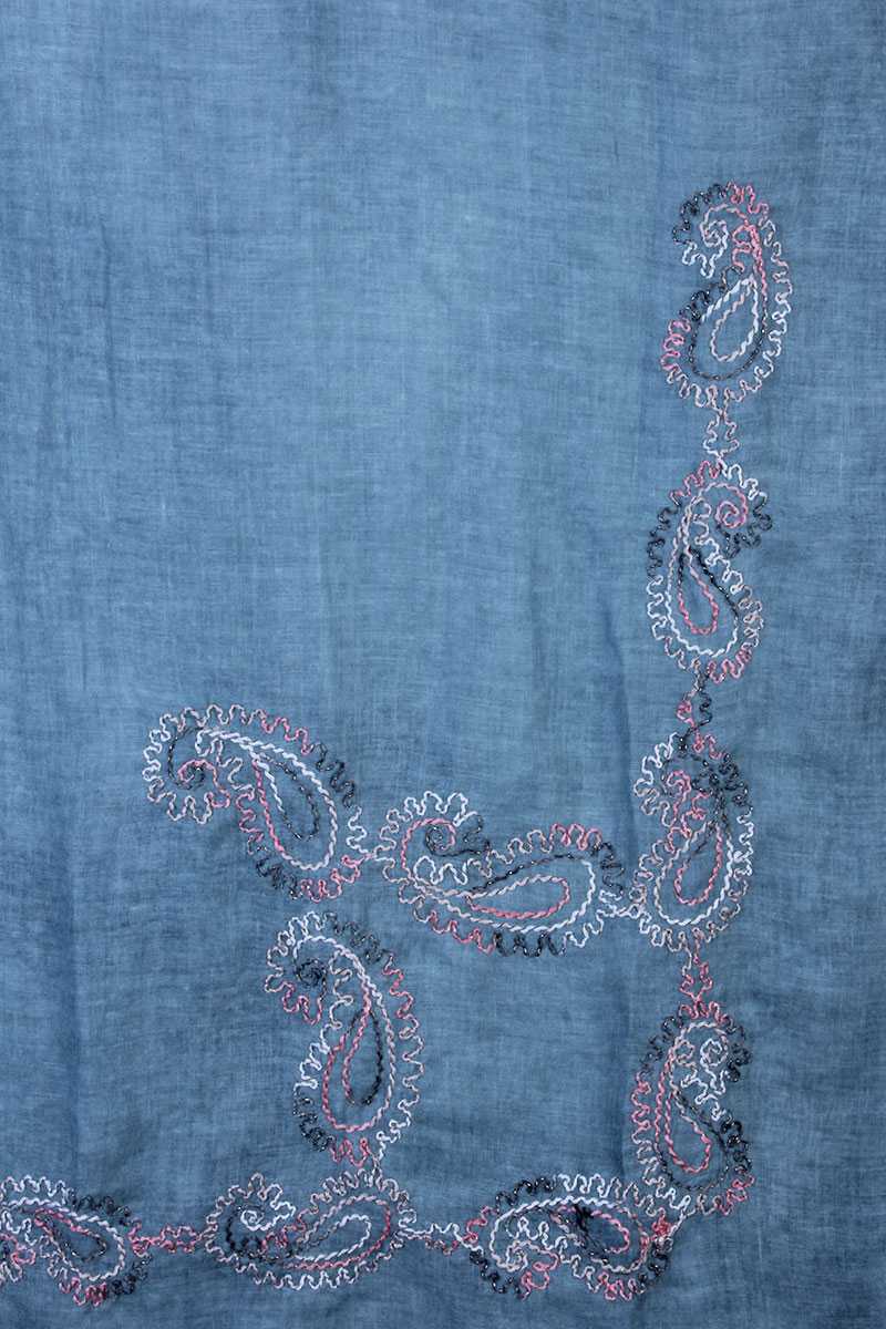 Sheer Embroidered Scarf