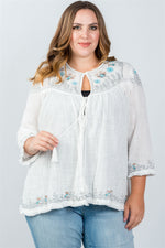 Load image into Gallery viewer, Ladies fashion plus size embroidery flower tassel cardigan
