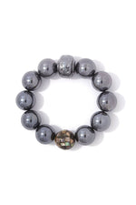 Load image into Gallery viewer, Metallic beaded stretch bracelet
