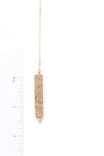 Load image into Gallery viewer, Rectangular Faux Stone Y Shape Necklace
