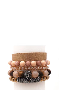 Semi Precious Stone Bracelet Set