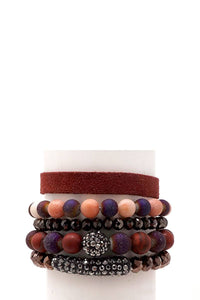 Semi Precious Stone Bracelet Set