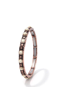 Circle Bead Metal Stretch Bracelet