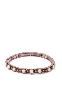 Circle Bead Metal Stretch Bracelet