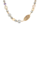 Load image into Gallery viewer, Oval Stone Beaded Necklace
