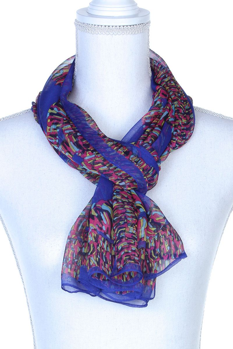 Colorful Pattern Oblong Scarf