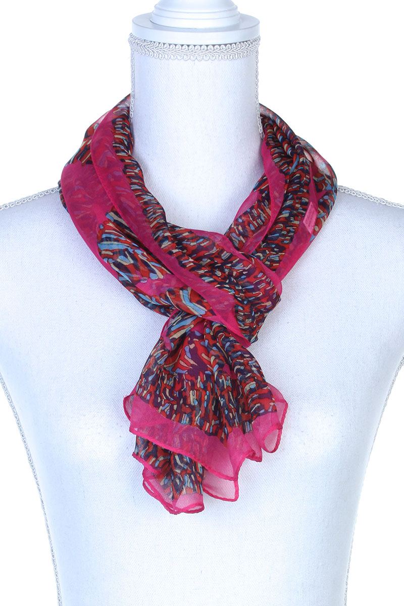 Colorful Pattern Oblong Scarf