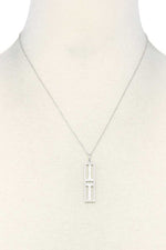 Load image into Gallery viewer, Metal Rectangular Shape Pendant Necklace
