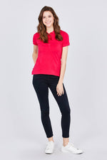 Load image into Gallery viewer, Classic Jersey Spandex Polo Top
