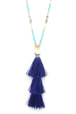 Load image into Gallery viewer, Tassel Beaded Necklace
