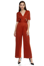 Load image into Gallery viewer, Grommets Belted Jumpsuit
